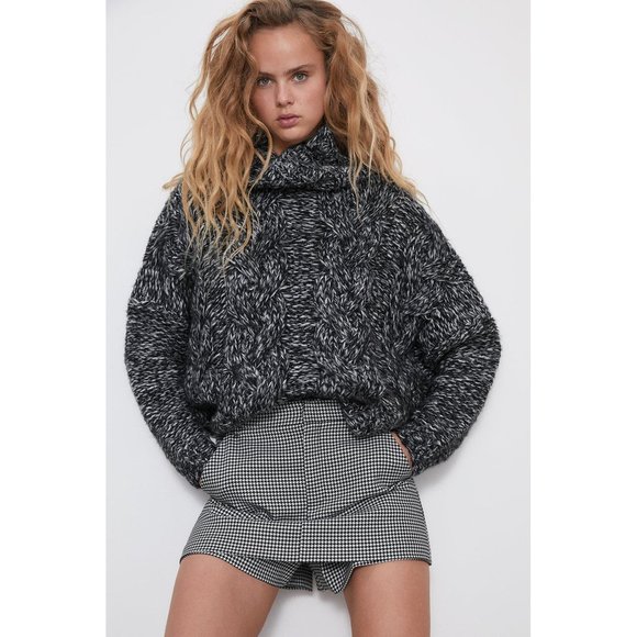 NWT - Zara Houndstooth Miniskort - Picture 3 of 5